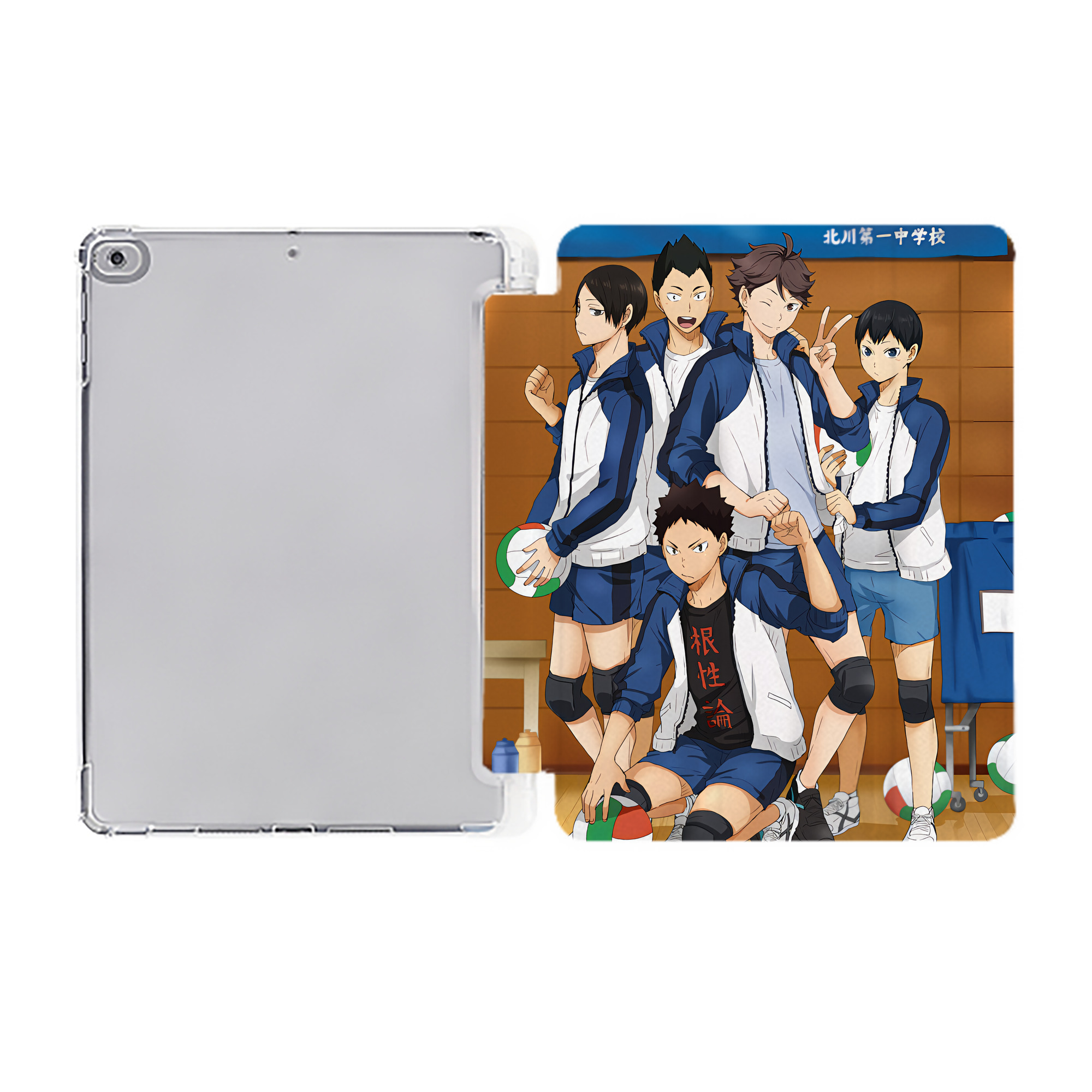 （画像用） ハイキュー!! Haikyu!! IPad ケース ペン収納付き 三つ折りスタンド PUレザー×シリコン 対応機種9.5/10.5/10.9インチ